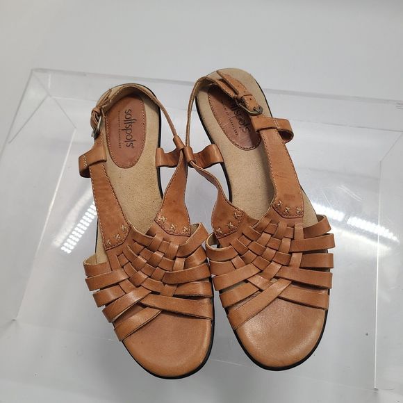 Softspots Shoes Womens Softspots Sandals Caramel Leather Shoes